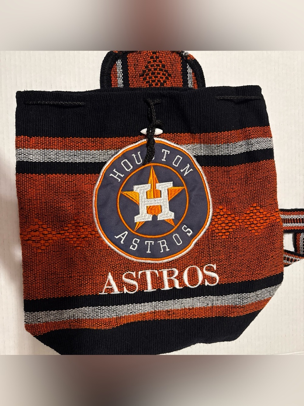 MLB Houston Astros Orange & Navy Knit Backpack